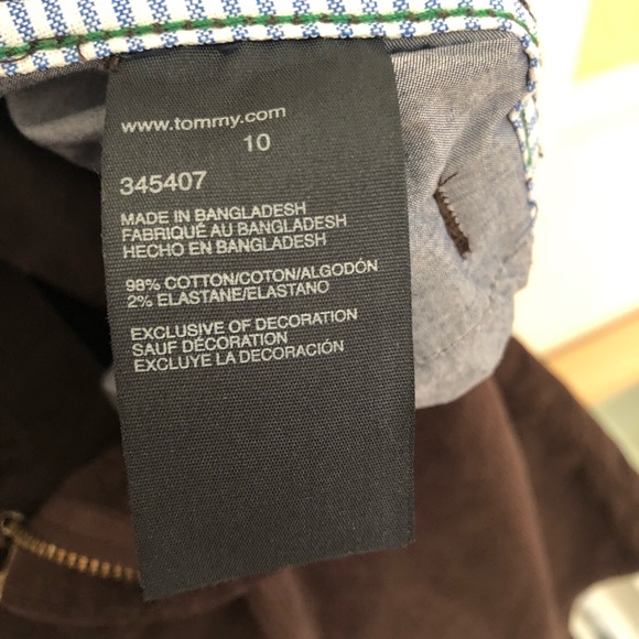Tommy Hilfiger Chocolate Brown Corduroy Skirt Size 10 - Picture 9 of 11